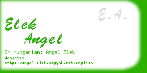 elek angel business card